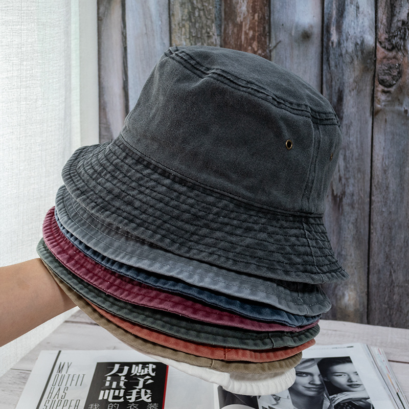 Mens Fashion Bucket Hat - جديد للجنسين قبعة بحافة موضة غسلها