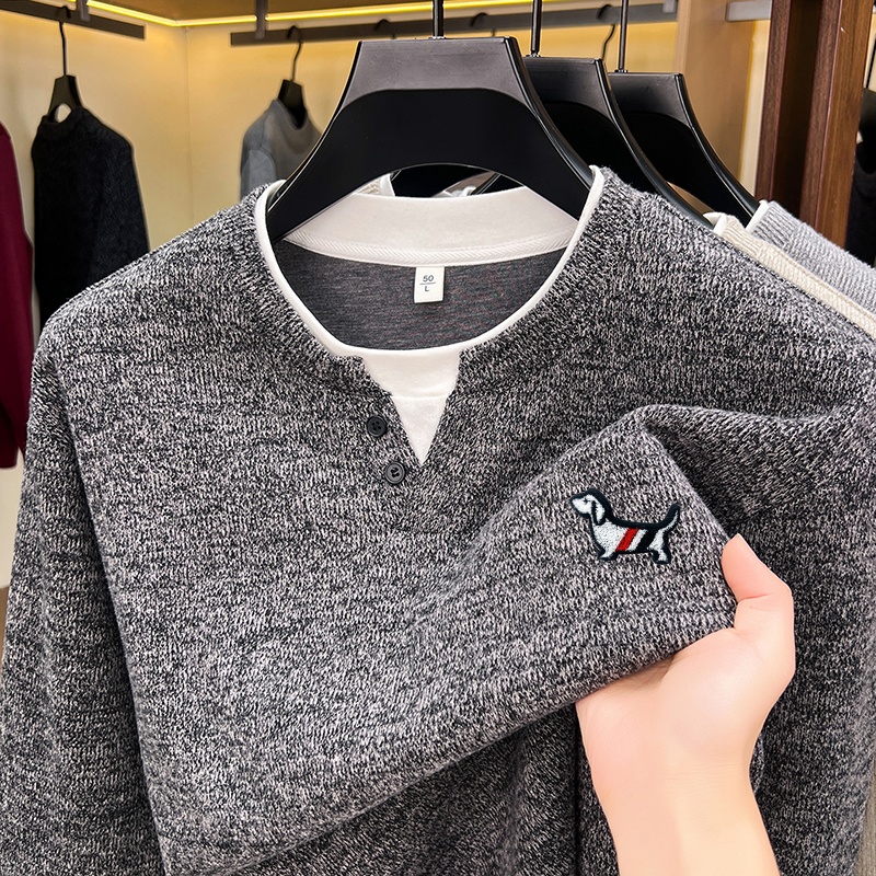 Men'S Tops Fashion - تي شيرت رجالي بلون موحد بتصميم