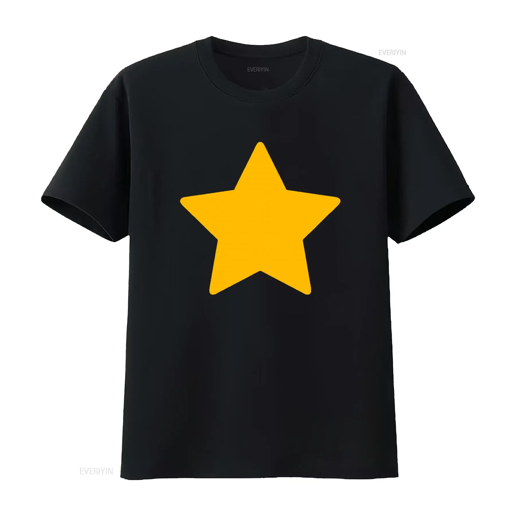 Yellow Men'S Fashion - تي شيرت ستيفن يونيفرس بطباعة نجمة