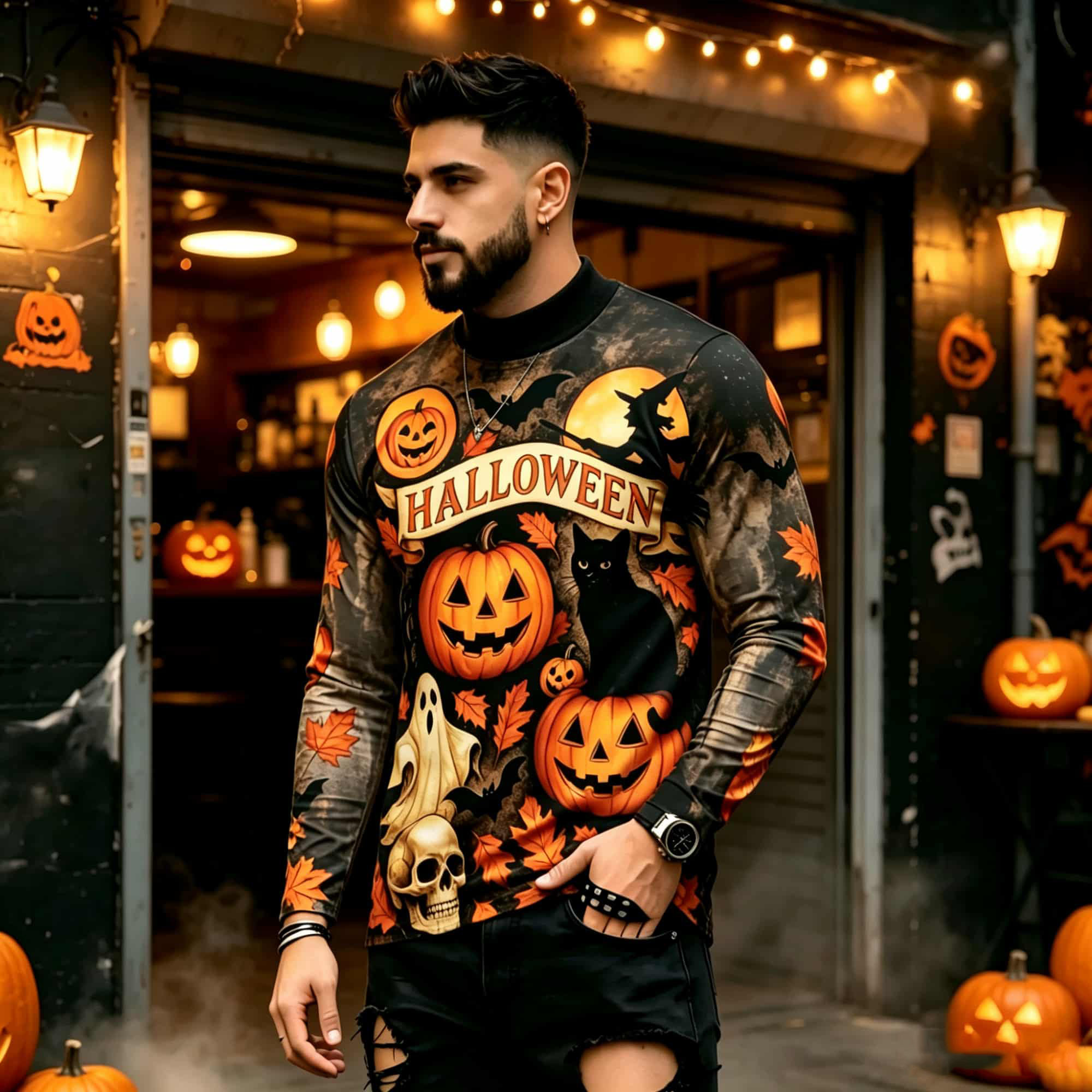 Mens Fashion Style - قميص رجالي عصري متعدد الاستخدامات بأكمام