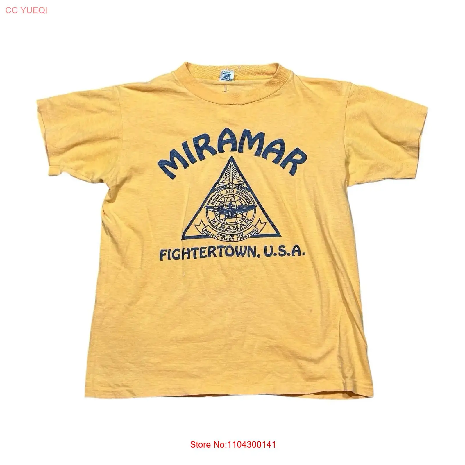 Yellow Men'S Fashion - تي شيرت VTG 80s Miramar Fightertown