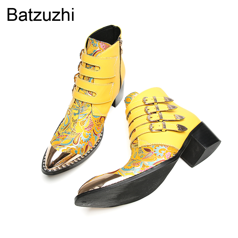 باتزوزي أحذية رجالية بكعب 6.5  - مراجعة Yellow Men'S Fashion وسعره