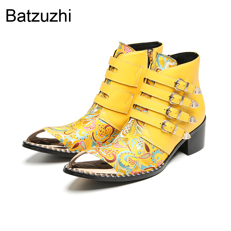 باتزوزي أحذية رجالية بكعب 6.5  - مراجعة Yellow Men'S Fashion وسعره