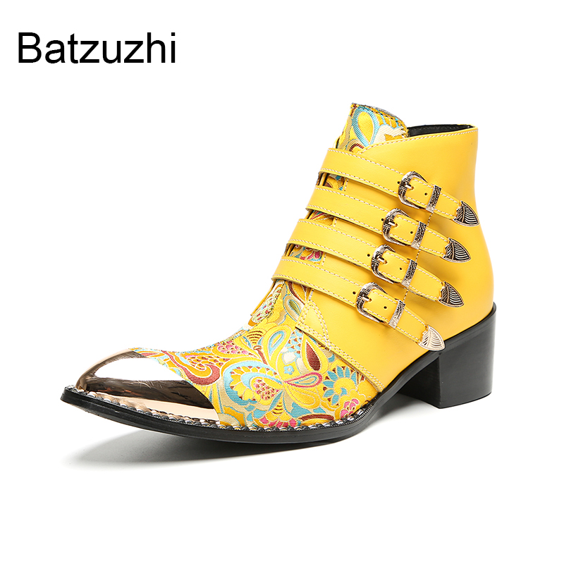 باتزوزي أحذية رجالية بكعب 6.5  - مراجعة Yellow Men'S Fashion وسعره