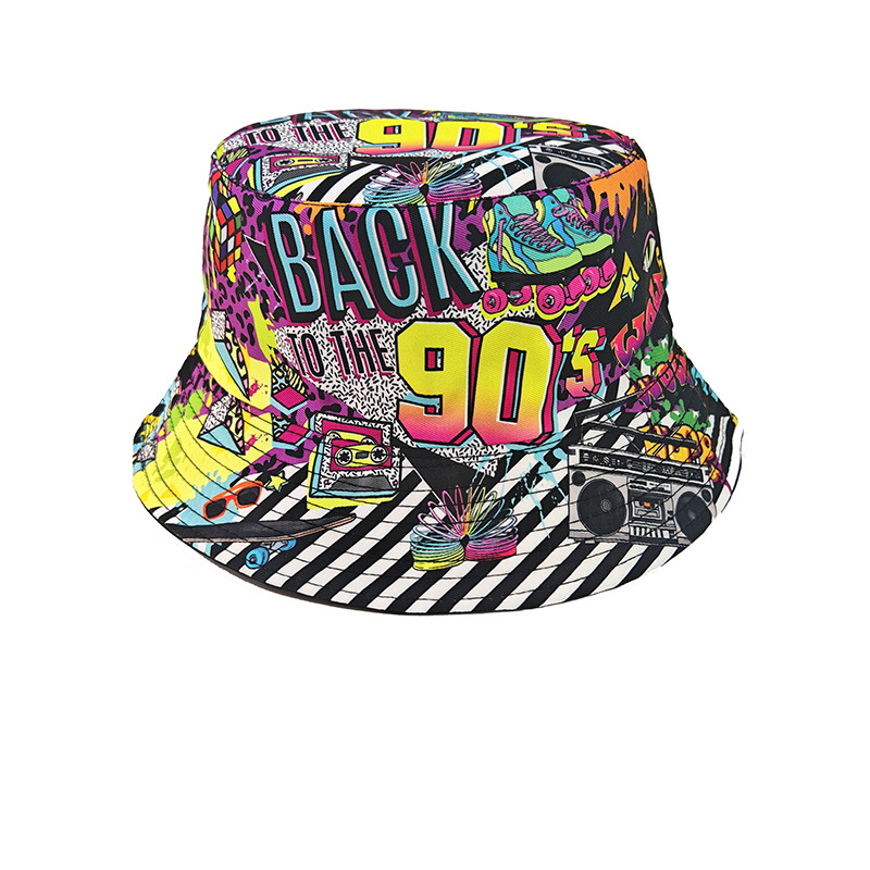 قبعة دلو بتصميم جرافيتي عتيق م - مراجعة Mens Fashion Bucket Hat وسعره