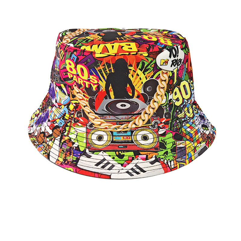 قبعة دلو بتصميم جرافيتي عتيق م - مراجعة Mens Fashion Bucket Hat وسعره