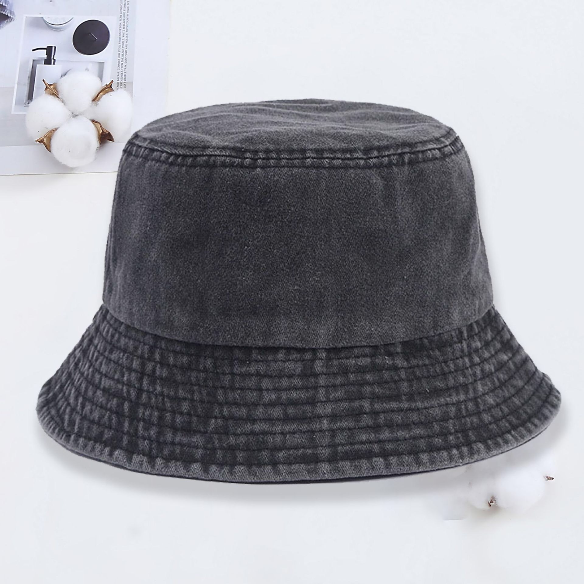 قبعة دنيم بتصميم مخصص وشعار خا - مراجعة Mens Fashion Bucket Hat وسعره