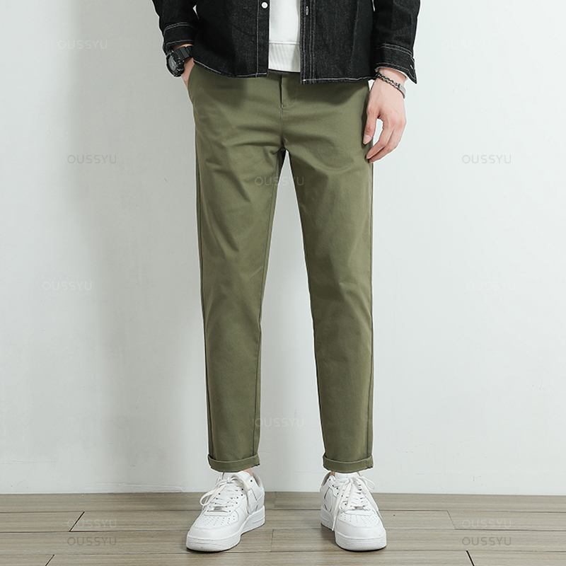 بنطلون كاجوال رجالي خاكي لخريف - مراجعة Chino Pants Men وسعره