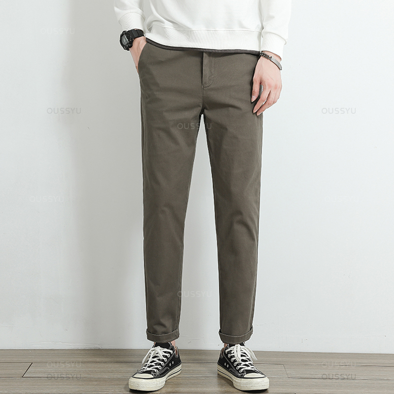 بنطلون كاجوال رجالي خاكي لخريف - مراجعة Chino Pants Men وسعره