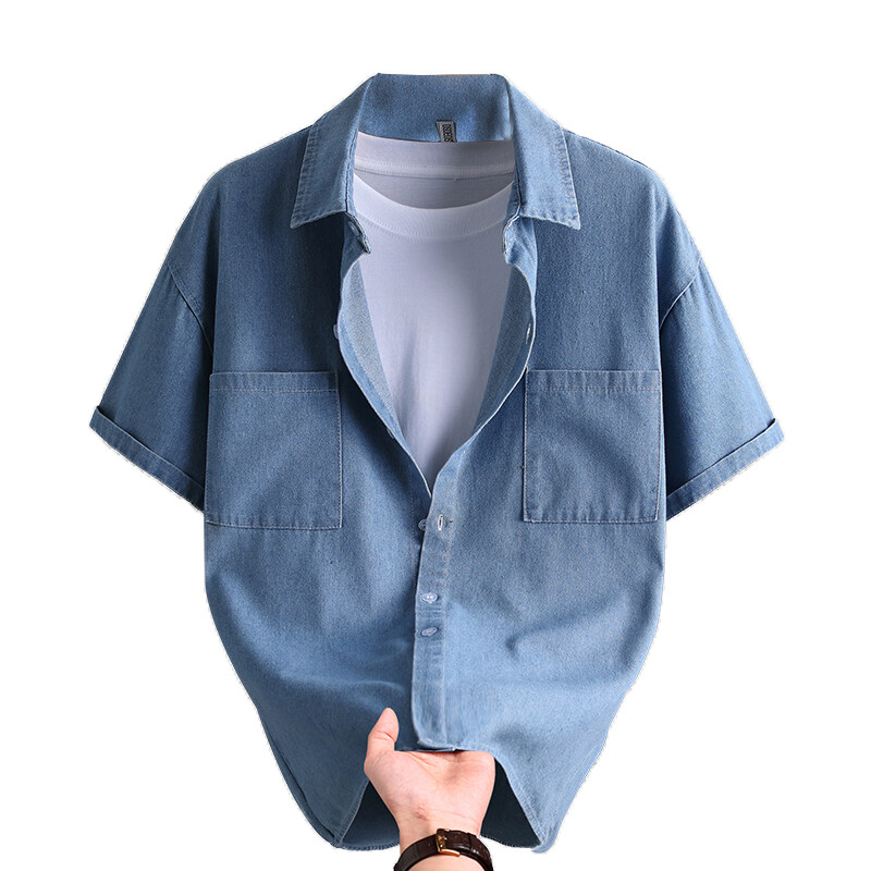 قميص دينيم رجالي صيفي عصري بلو - مراجعة Mens Fashion Denim وسعره