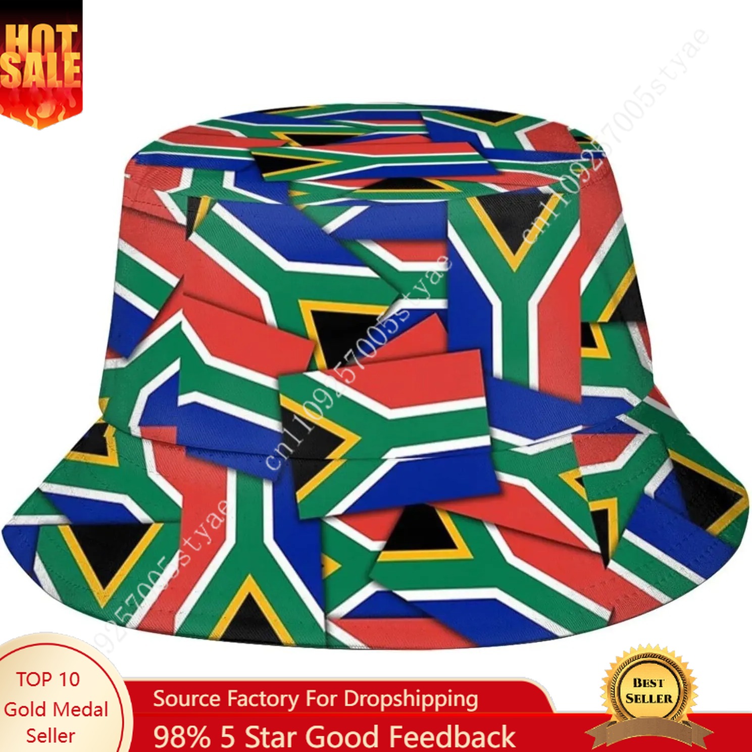 جنوب أفريقيا العلم قبعة بحافة  - مراجعة Mens Fashion Bucket Hat وسعره