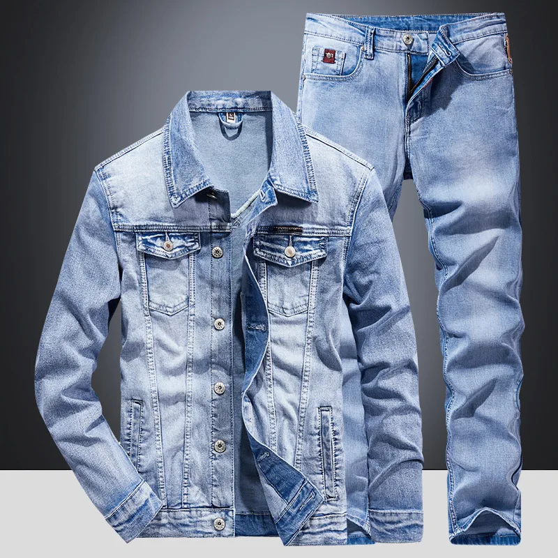 طقم جاكيت دنيم رجالي عصري غير  - مراجعة Mens Fashion Denim وسعره