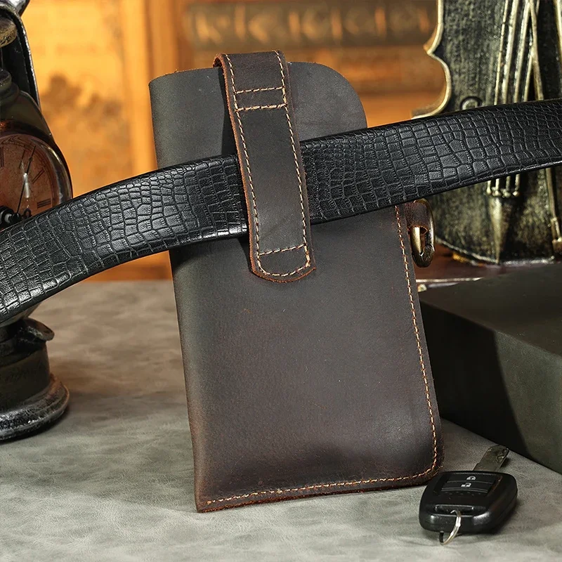 رجل جلد طبيعي الخصر حقيبة الها - مراجعة Fashion Harness Men وسعره